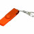 USB 2.0- флешка на 16 Гб с поворотным механизмом и дополнительным разъемом Micro USB оранжевый