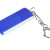 USB 2.0- флешка промо на 16 Гб с прямоугольной формы с выдвижным механизмом синий/серебристый
