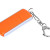 USB 2.0- флешка промо на 16 Гб с прямоугольной формы с выдвижным механизмом оранжевый/серебристый