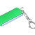 USB 2.0- флешка промо на 64 Гб с прямоугольной формы с выдвижным механизмом зеленый/серебристый