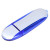 USB 2.0- флешка промо на 32 Гб овальной формы синий