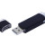 USB 2.0- флешка промо на 8 Гб прямоугольной классической формы черный