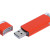 USB 2.0- флешка промо на 4 Гб прямоугольной классической формы оранжевый