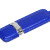 USB 2.0- флешка на 4 Гб классической прямоугольной формы синий/серебристый
