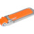 USB 2.0- флешка на 16 Гб с массивным классическим корпусом оранжевый/серебристый