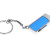 USB 2.0- флешка на 8 Гб с выдвижным механизмом и мини чипом серебристый/синий