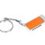 USB 2.0- флешка на 8 Гб с выдвижным механизмом и мини чипом серебристый/оранжевый