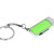 USB 2.0- флешка на 16 Гб с выдвижным механизмом и мини чипом серебристый/зеленый