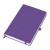 Бизнес-блокнот "Justy", 130*210 мм, ярко-фиолетовый,  тв. обложка,  резинка 7 мм, блок-линейка фиолетовый