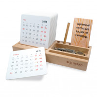 Настольный деревянный календарь органайзер
