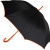 Зонт-трость «Гилфорт» черный/оранжевый