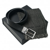 Подарочный набор: шарф шерстяной, ремень