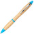 Ручка шариковая «Nash» из бамбука натуральный/голубой