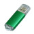 USB 2.0- флешка на 64 Гб с прозрачным колпачком зеленый