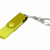 USB 2.0- флешка на 16 Гб с поворотным механизмом и дополнительным разъемом Micro USB желтый