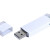 USB 2.0- флешка промо на 8 Гб прямоугольной классической формы белый