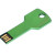 USB 2.0- флешка на 16 Гб в виде ключа зеленый