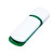 USB 2.0- флешка на 64 Гб с цветными вставками белый/зеленый