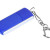 USB 3.0- флешка промо на 128 Гб с прямоугольной формы с выдвижным механизмом синий/серебристый