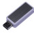 USB 2.0- флешка промо на 4 Гб прямоугольной формы, выдвижной механизм белый
