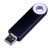 USB 2.0- флешка промо на 4 Гб прямоугольной формы, выдвижной механизм черный/белый