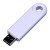 USB 2.0- флешка промо на 4 Гб прямоугольной формы, выдвижной механизм белый
