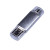 USB 2.0/micro USB/Type-C- флешка на 64 Гб серебристый