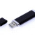 USB 3.0- флешка промо на 32 Гб прямоугольной классической формы черный