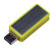 USB 3.0- флешка промо на 32 Гб прямоугольной формы, выдвижной механизм желтый
