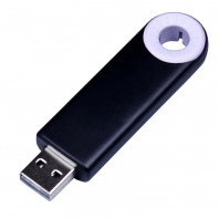 USB 3.0- флешка промо на 128 Гб прямоугольной формы, выдвижной механизм