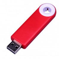 USB 3.0- флешка промо на 128 Гб прямоугольной формы, выдвижной механизм