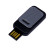USB 2.0- флешка промо на 8 Гб прямоугольной формы, выдвижной механизм черный