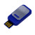 USB 2.0- флешка промо на 8 Гб прямоугольной формы, выдвижной механизм синий