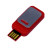 USB 2.0- флешка промо на 8 Гб прямоугольной формы, выдвижной механизм красный