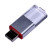 USB 2.0- флешка промо на 32 Гб прямоугольной формы, выдвижной механизм красный