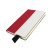 Бизнес-блокнот UNI, A5, бело-красный, мягкая обложка, в линейку, черное ляссе белый, красный