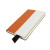 Бизнес-блокнот UNI, A5, бело-оранжевый, мягкая обложка, в линейку, черное ляссе белый, оранжевый