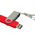 USB 2.0- флешка на 64 Гб с поворотным механизмом и дополнительным разъемом Micro USB