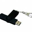 USB 2.0- флешка на 64 Гб с поворотным механизмом и дополнительным разъемом Micro USB