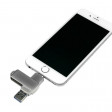 USB 3.0/micro USB/Lightning- флешка на 128 Гб с поворотным механизмом