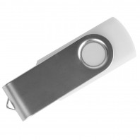 USB flash-карта "Dot" (8Гб), белый, 5,8х2х1,1см,пластик металл