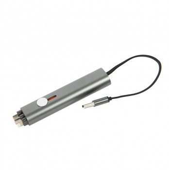 Провод для зарядки VOLTAN с тремя разъемами Micro USB, Lighting, Type C в металлическом корпусе