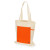 Складная хлопковая сумка для шопинга «Gross» с карманом, 180 г/м2 натуральный/оранжевый