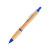 DAFEN, ручка шариковая, бамбук, пластик, металл синий