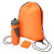Подарочный набор для спорта «Flash» рюкзак- оранжевый, бутылка- оранжевый/серый, напульсник- оранжевый