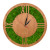 Настенные часы со мхом «Римские» мокко, зеленый
