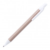 Ручка шариковая VATUM, белый, переработанный картон, PLA-полимолочная кислота, 13,7 см