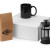 Подарочный набор с чаем, кружкой и френч-прессом «Чаепитие» кружка- черный, френч-пресс- черный/прозрачный