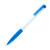 N13, ручка шариковая с грипом, пластик, белый, темно-синий белый, синий