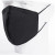 Бесклапанная фильтрующая маска RESPIRATOR 800 HYDROP серая с логотипом в фирменном пакете черный, черный